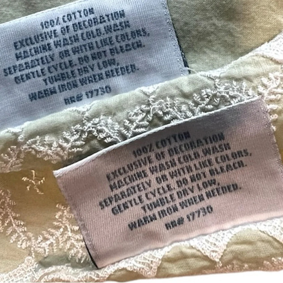 2 Simply Shabby Chic Napkin Placemat Table Cover Hanky Handkerchief Doily Green - Picture 3 of 4